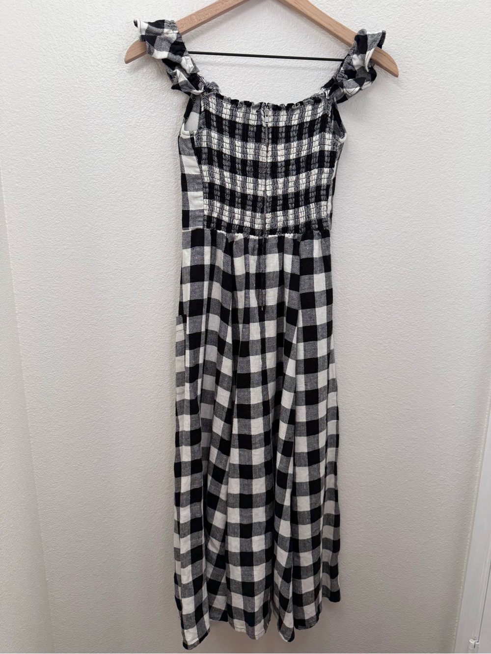 Reformation Midi Plaid Hattie Linen Dress Size 8 - Picture 4 of 9